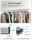 Heavy Duty Clothes Rack – Chrome – Extendable and Collapsible – 90 kg Load Capacity with Wheels