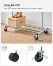 Heavy Duty Clothes Rack – Chrome – Extendable and Collapsible – 90 kg Load Capacity with Wheels