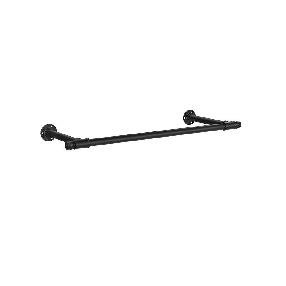 Wall-Mounted Clothes Rail – Steel – Black – 60 kg Load Capacity, Space-Saving Design