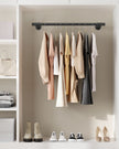 Wall-Mounted Clothes Rail – Steel – Black – 60 kg Load Capacity, Space-Saving Design