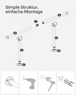 Set of 2 Wall-Mounted Clothes Rails – Steel – Black – Industrial Design, 60 kg Load Capacity