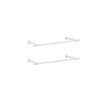 Set of 2 Wall-Mounted Clothes Rails – Steel – Cloud White – Industrial Space-Saving Design