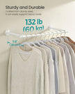 Set of 2 Wall-Mounted Clothes Rails – Steel – Cloud White – Industrial Space-Saving Design
