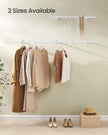 Set of 2 Wall-Mounted Clothes Rails – Steel – Cloud White – Industrial Space-Saving Design