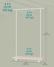 Portable Clothes Rack – Metal – Natural Beige and Cloud White – With Storage Shelf and Wheels