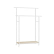 Double-Rod Clothes Rack – Metal – Rustic Brown and Ink Black – Portable with Storage Shelf, Supports up to 100 kg