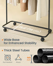 Portable Clothes Rack – Metal – Ink Black – Features 1 Clothes Hanging Rail and Matchstick-Shaped Hooks