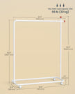 Portable Clothes Rack – Metal – Matte White – Includes Matchstick-Shaped Hooks