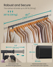 Heavy Duty Portable Clothes Rack – Metal – Black – Extendable Rail up to 150 kg Capacity