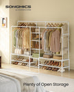 Clothes Rack - 541L - Steel - 9 Shelves - Hanging Rods