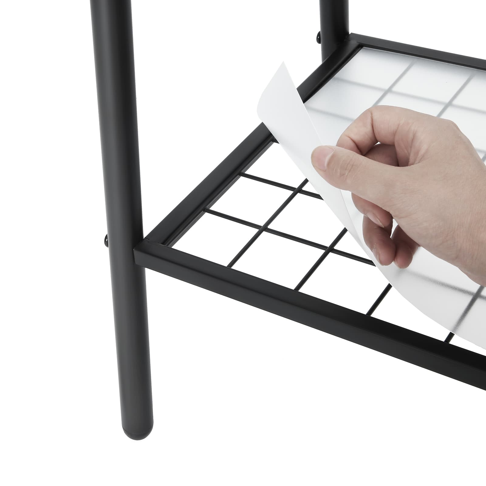 Garment Rack – Steel – Matte Black – Includes Hanging Rail and Bottom Shelf