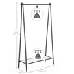 Garment Rack – Steel – Matte Black – Includes Hanging Rail and Bottom Shelf