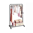 Clothes Rack – Metal – Black – Mobile with Storage Shelf