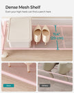 Garment Rack – Metal – Jelly Pink – Mobile with Storage Shelf