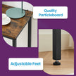 Bar Table Set – Steel – Rustic Brown and Black – Includes Two Stools