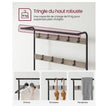 Coat Rack – Steel – Hazelnut Brown and Black – 4-in-1 Design with Shoe Storage Bench