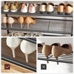 Clothes Rack – Metal and Wood – Rustic Brown and Black – Multiple Storage Options with Hooks