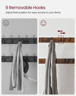 Coat Rack – Metal – Rustic Brown – Industrial Design with Removable Hooks and Umbrella Stand