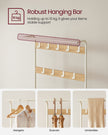 Coat Rack – Metal – Rustic Brown – Industrial Design with Removable Hooks and Hall Storage
