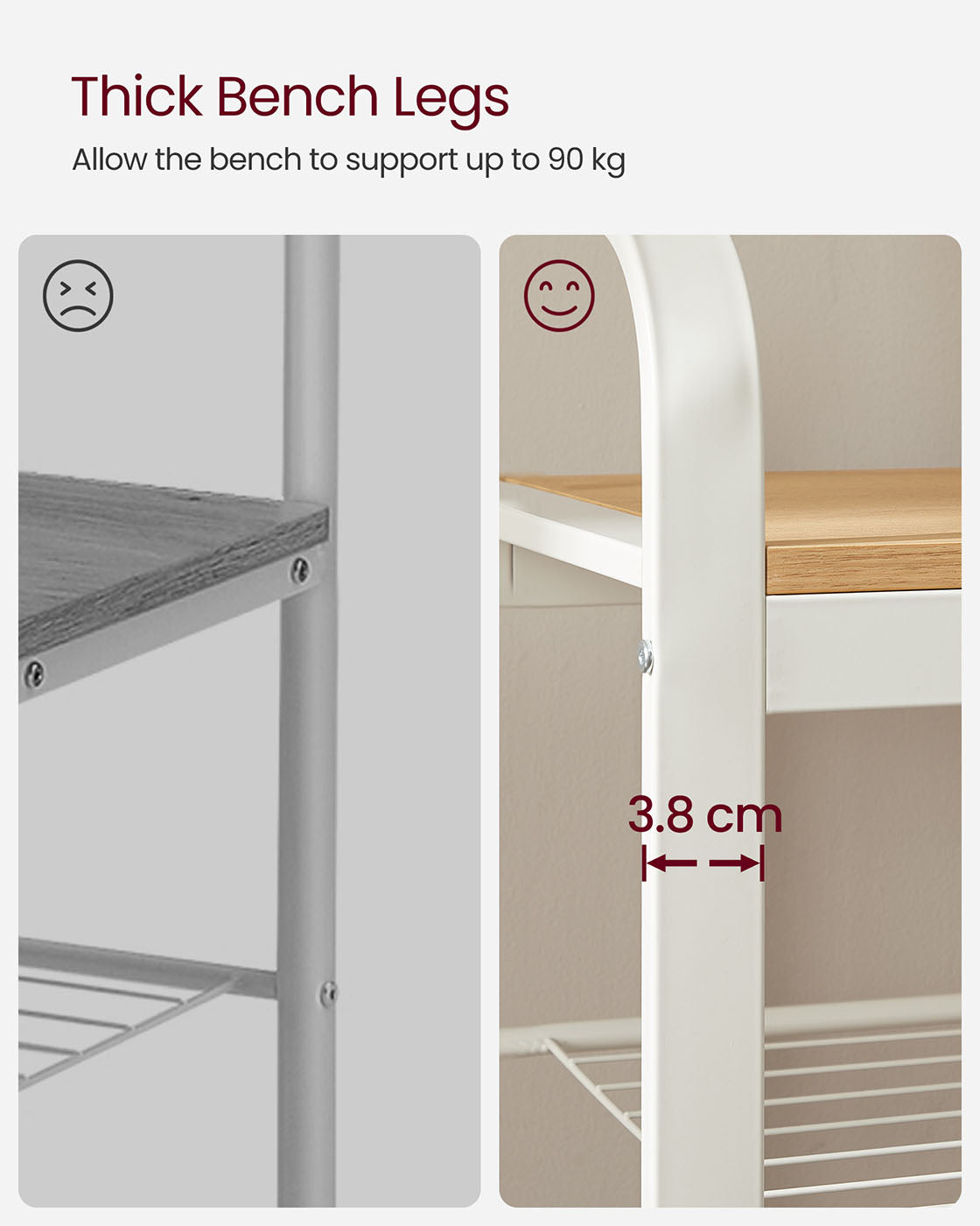 Coat Rack – Metal – Rustic Brown – Industrial Design with Removable Hooks and Hall Storage