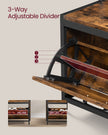 Coat Rack – Wood – Industrial Style – With Bench, 7 Hooks, and Shoe Storage