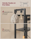 Hall Tree – Engineered Wood – Brown – Bench with Shoe Storage and Multiple Hooks