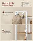 Hallway Coat Rack – Engineered Wood – Golden Oak and Cloud White – Bench with Shoe Storage and Multiple Hooks