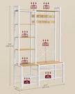 Hallway Coat Rack – Engineered Wood – Golden Oak and Cloud White – Bench with Shoe Storage and Multiple Hooks