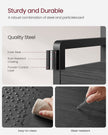 Hall Tree – Wood and Fabric – Stone Grey and Ink Black – Coat Rack with Bench and 2 Drawers