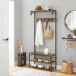 Hat and Coat Stand – Metal – Matte – Vintage Design with Shelves and Hooks