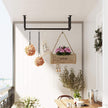 Wall-Mounted Clothes Rack – Metal – Black – Industrial Pipe Design, Space-Saving, Holds up to 60 kg