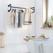 Wall-Mounted Clothes Rack – Metal – Black – Industrial Pipe Design, Space-Saving, Holds up to 60 kg