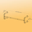 Set of 2 Wall-Mounted Garment Hanging Bars – Metal – Black – Industrial Design, Space-Saving for Small Rooms