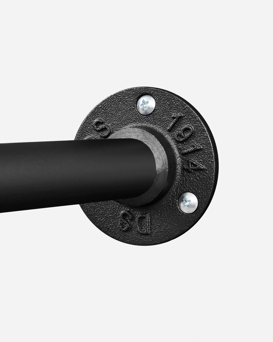 Wall-Mounted Clothes Rack – Metal – Black – Industrial Pipe Design, Space-Saving, Easy Assembly, 60 kg Capacity