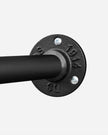 Wall-Mounted Clothes Rack – Metal – Black – Industrial Pipe Design, Space-Saving, Easy Assembly, 60 kg Capacity