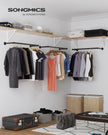 Wall-Mounted Clothes Rail – Metal – Black – Set of 2, Industrial Design, Space-Saving, Supports Up to 50 kg