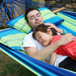 Hammock – 70% Cotton – Multi-Color – Includes Two Pillows, Portable for Two Persons, Max Load 300 kg
