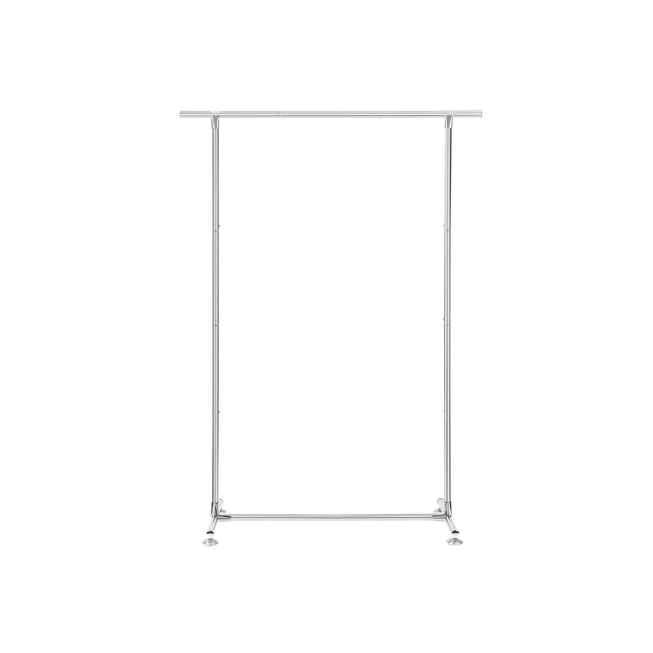 Hanging Rail Garment Rack – All-Metal – Silver – Robust Design with 45 kg Load Capacity