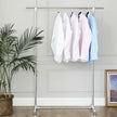 Hanging Rail Garment Rack – All-Metal – Silver – Robust Design with 45 kg Load Capacity
