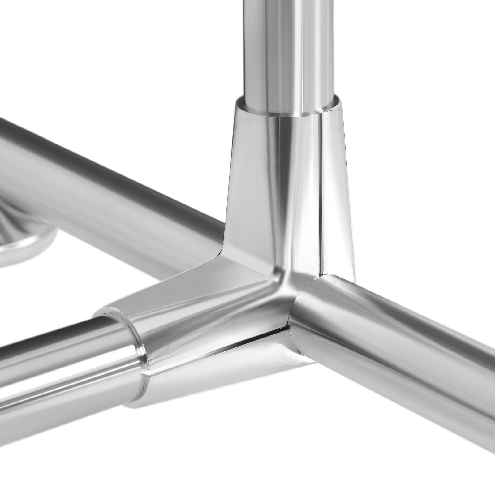 Hanging Rail Garment Rack – All-Metal – Silver – Robust Design with 45 kg Load Capacity