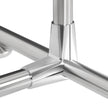 Hanging Rail Garment Rack – All-Metal – Silver – Robust Design with 45 kg Load Capacity