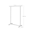 Hanging Rail Garment Rack – All-Metal – Silver – Robust Design with 45 kg Load Capacity