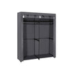 Portable Wardrobe – Fabric – Grey – Foldable with Hanging Rods
