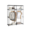 Portable Wardrobe – Fabric – Grey – Foldable with Hanging Rods