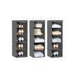 Hanging Storage Shelves – Fabric – Grey – 6-Tier Wardrobe Closet Organizer with Clips