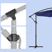 Hanging Umbrella – Fabric – Grey – Crank-Operated with UPF 50+ Sunshade Protection