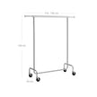 Heavy Duty Garment Rack – Metal – Chrome – Adjustable Length 3.6-4.9 ft, Maximum Capacity 130 Kg