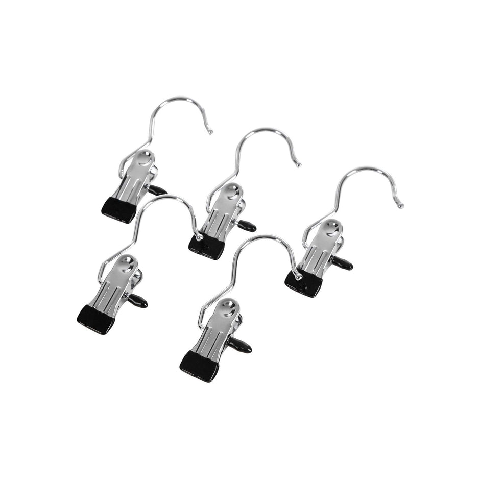 Heavy Duty Clip Hooks – Metal – Silver – Non-Slip Design for Hats, Socks, and Scarves