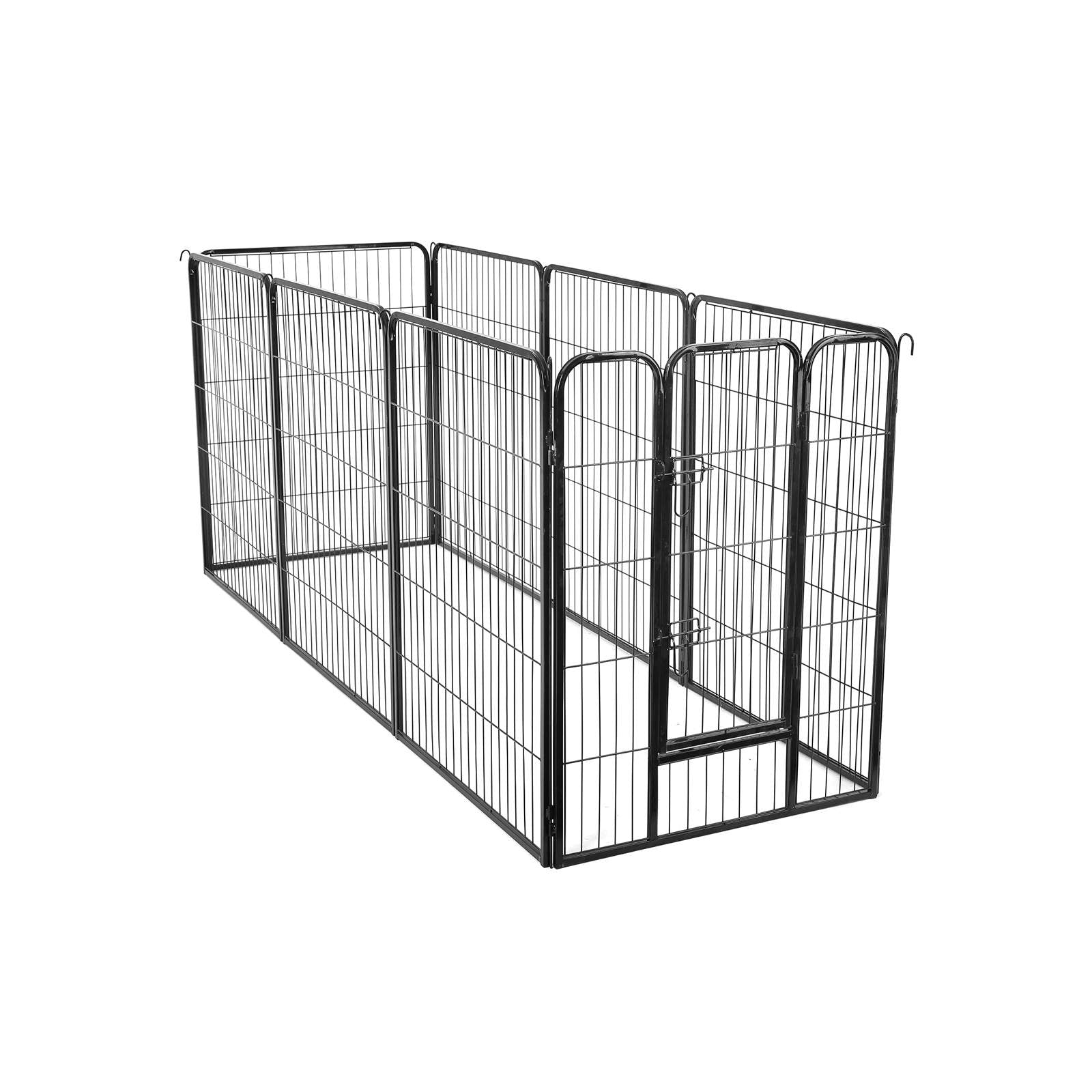 Heavy Duty Playpen – Metal – Black – 8 Panel Design, 80 x 100 cm