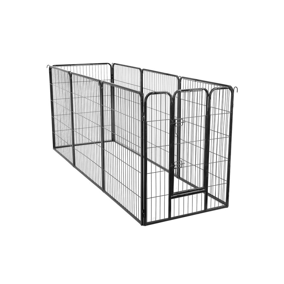 Heavy Duty Playpen – Metal – Black – 8 Panel Design, 80 x 100 cm
